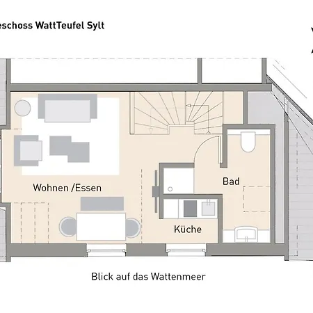 公寓 Wattteufel-sylt-luxus-apartment-mit-wattblick-in-rantum *